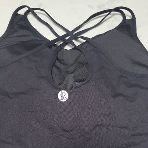Black Strappy Women's Tankini Swimwear Top Size L